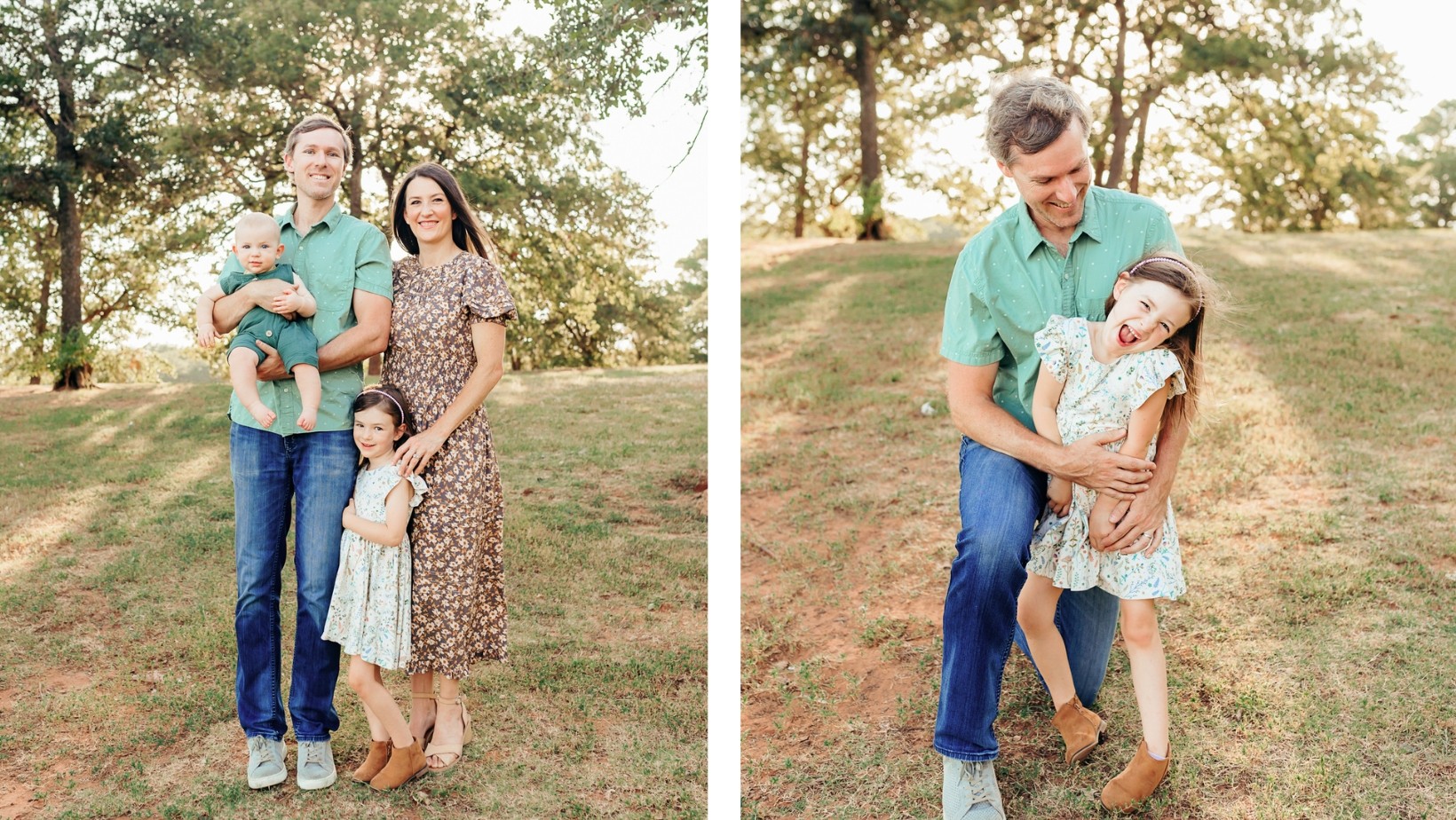 Family during photo session in Edmond, OK.
